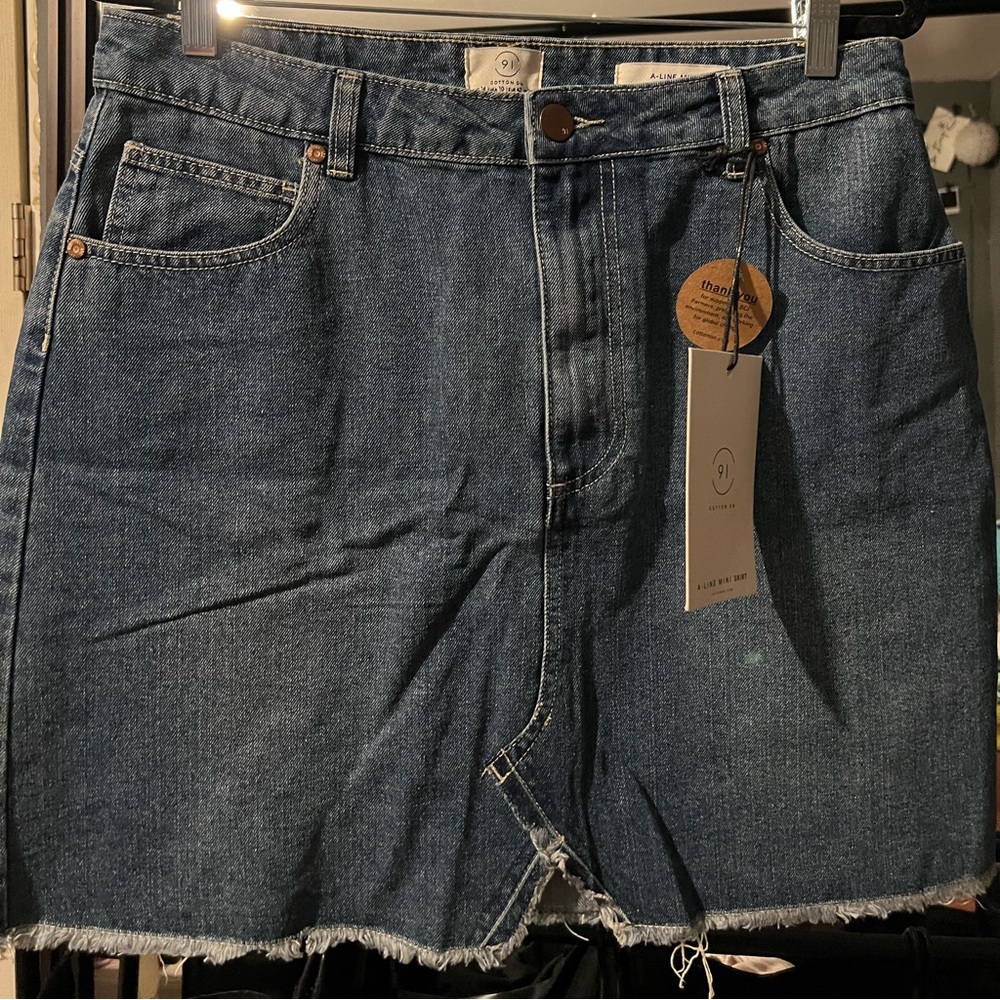 Cotton on | The Re-made Mini Denim Skirt